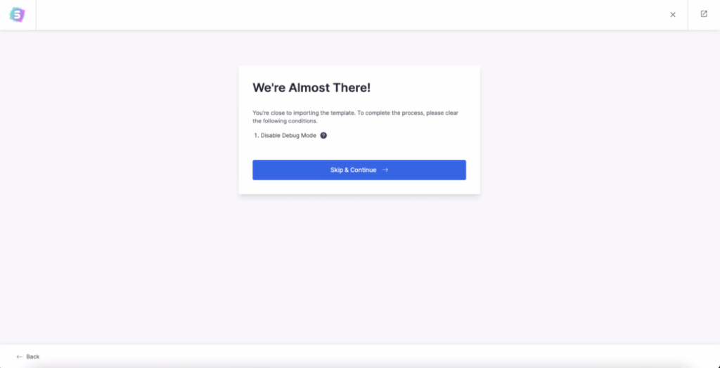 Disable Debug Mode – Starter Templates