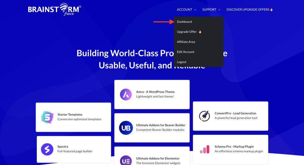 brainstorm force dashboard