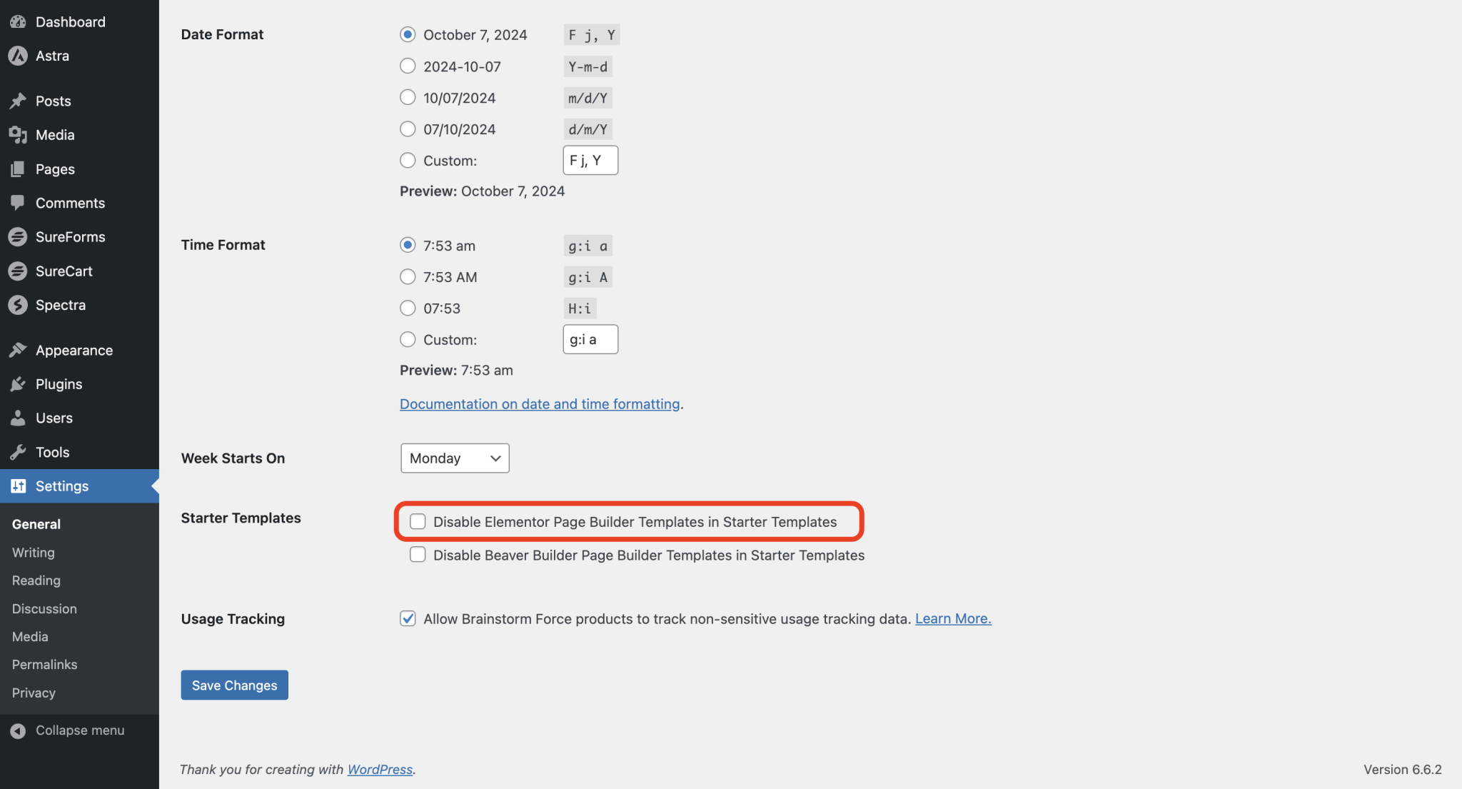 How to Enable/Disable Elementor While Importing Starter Templates